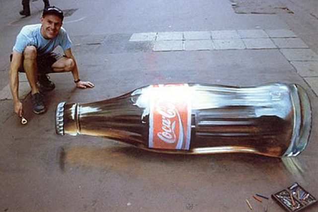 Julian Beever Coca Cola