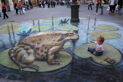 Julian Beever La Rana