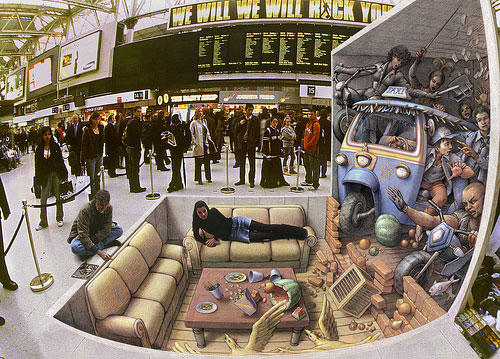 Julian Beever Salotto